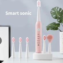 

Electric Toothbrush for Adults and Children Smart Timing Whitening Toothbrush IPX7 Waterproof USB Charger