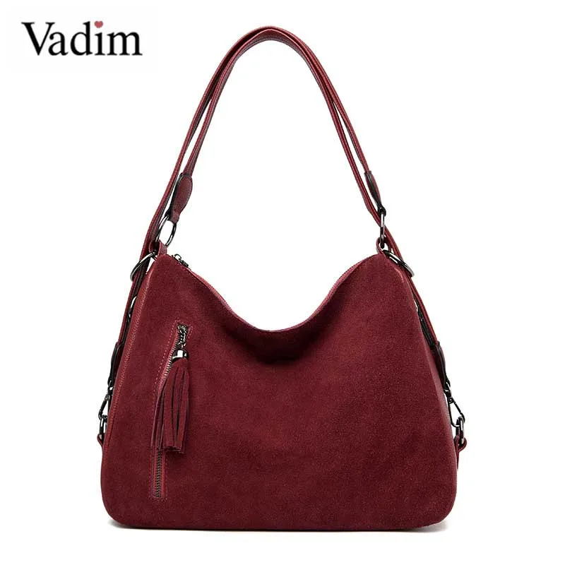 Vadim, высокое качество, сумка-хобо, женские сумки с кисточками, женские повседневные сумки, сумки с верхней ручкой, женская сумка на плечо, большая вместительность, Mujer