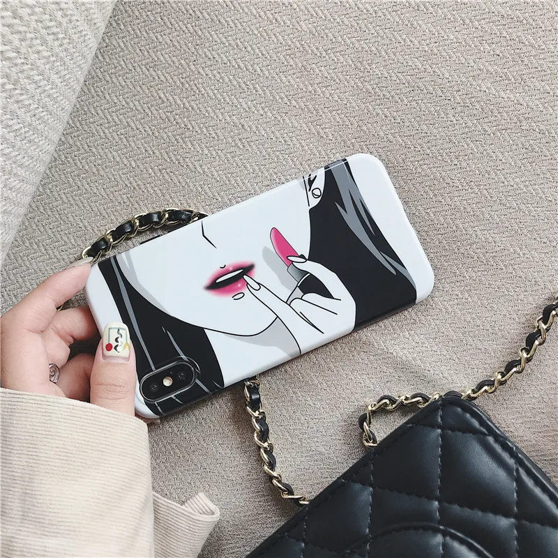 Applicable Online Celebrity Women's Lipstick Silica Gel Soft Cover iphonexrmax Phone Case iPhone 8/7 Plus Shatter-resistant 6s W