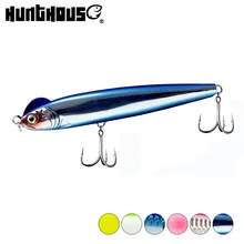 hunthouse slow sinking pencil fishing lure blue stickbait depth 0.2-0.8m S-shaped 130mm 26g seawater seabass hard bait lures