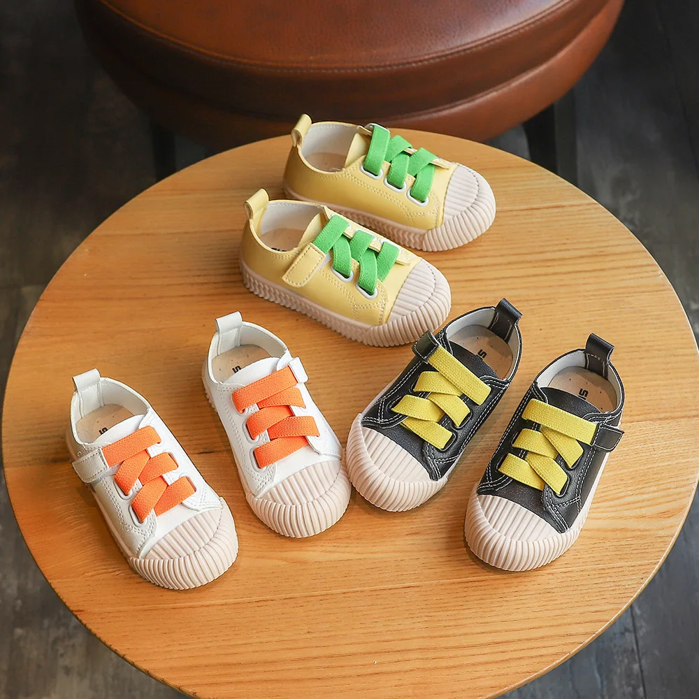 

Children Shoes 2019 Autumn Girls Fashion Candy Color Casual Shoes Korean-style Versatile BOY'S Soft-Sole Shoes White