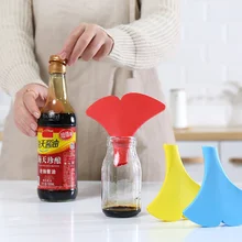 Кухонные аксессуары для дома, кухни, мини-Пищевая силиконовая складная телескопическая воронка, удобная складная Защитная воронка