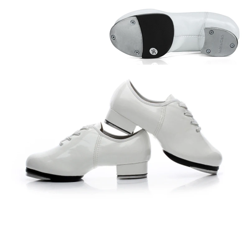 Kanvas Tap Ayakkabı Erkek Kadın Yetişkin Çocuk Oxford Dans Ayakkabıları Yumuşak Ayakkabı Alt Kare Kapalı deri ayakkabı Adım Dans Sporları