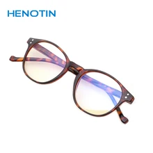 Henotin, модный Ультра светильник, овальная оправа для очков, очки для чтения, анти-синие компьютерные очки для чтения, 1,0-4,0