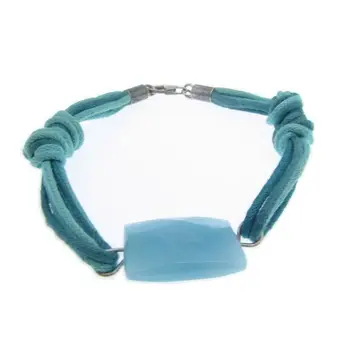 

Summer Color Collection bracelet with silver carabiner clasp