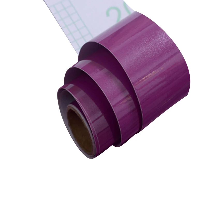 5 м/10 м Водонепроницаемый Съемный ПВХ самоклеющаяся твердая граница обоев линия талии стикер для настенной плитки кухня гостиная домашний декор - Цвет: Shiny Purple