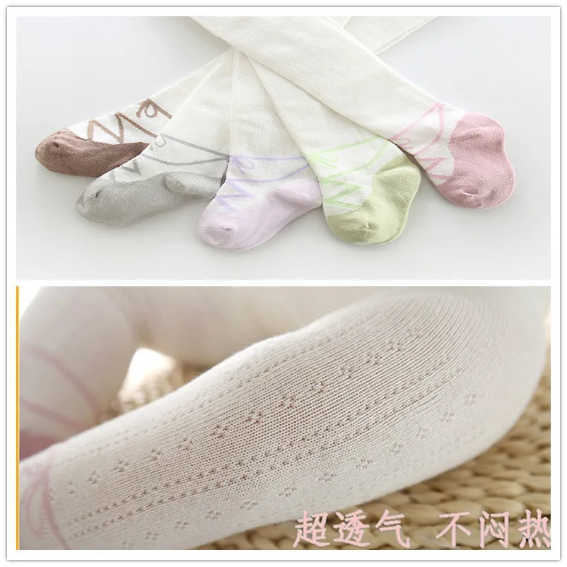

Spring And Summer Girls BABY'S Non-slip Socks Combed Cotton Mesh Hollow out Versatile Princess Dance Shoes-Style Baby Leggings S