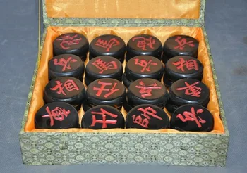 

wedding decoration China Ancient Ox horn carving Mind Board Game Chinese Chess 32 Xiangqi Set