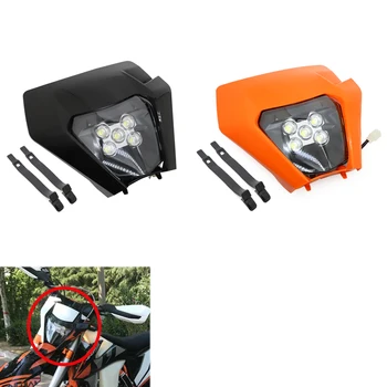 

Motorcycle Headlight LED Headlamp 6000K Super Bright Scooters Spotlight With Anti-vibration Rubber Strip For KTM Husqvarna