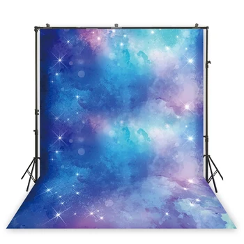 

HUAYI blue backdrop baby shower background sparkly backdrop dreamy backdrop bokeh background studio props photoboothxt-6732