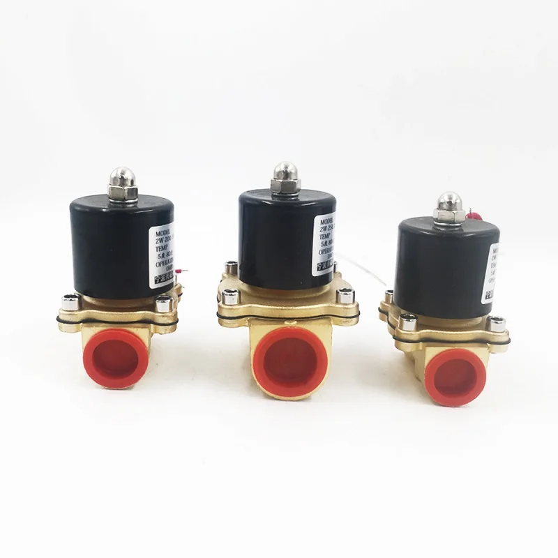 

2W series 1 in 1 out 1/4" 3/8" 1/2" 3/4" 1" Electric Solenoid Valve N/C Pneumatic Valve for Water Oil Air 12V/24V/220V/110V