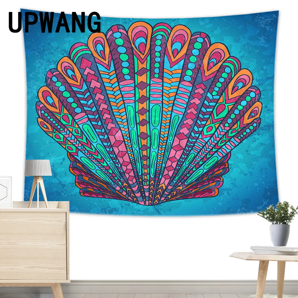 

Shell Tapestry Wall Hanging Sandy Beach Picnic Rug Camping Tent Sleeping Pad Home Decor Bedspread Sheet Wall Cloth