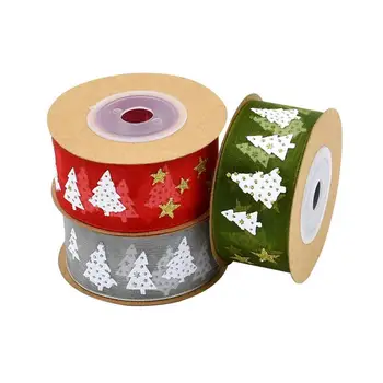 

3 Roll Xmas Ribbons Stylish Creative Beautiful Gift Riband Gift Strip Gift Wrapping Ribbons for Shopping Mall Home Store