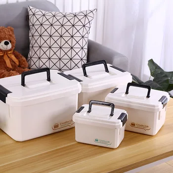 

S Side Multifunctional Pill Box Medicine Storage Box Pill Case Handle Multi Level Household Travel First Aid Container