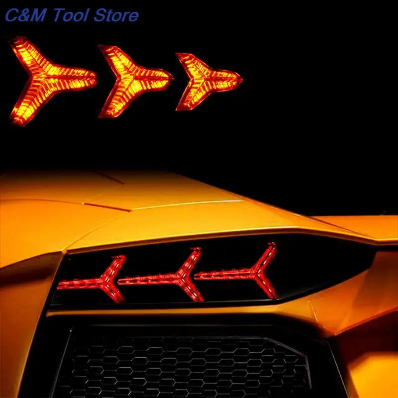 4PCS Motorcycle LED Built Relay Bendable Auto Tail Flasher Indicator Lamp Turn Signals Flowing Water Blinker Flashing Lights |