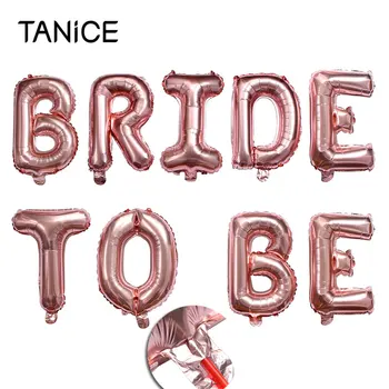 

TANiCE Rose Gold "BRIDE TO BE " Letters Foil Balloon For Wedding Party Bridal Hen's Night Decoration 40 cm Length