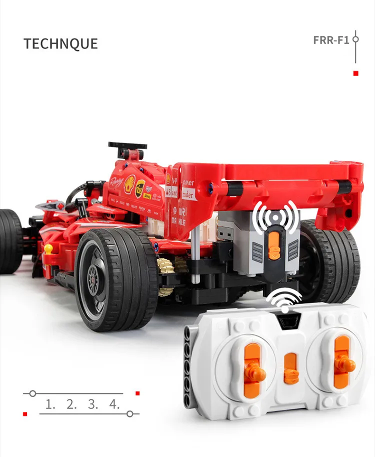 Монстр мотор 701000 технологические строительные блоки F1 гоночный автомобиль MOC совместимый IEGOset RC дистанционное управление Скорость Модель кирпичики игрушки подарок