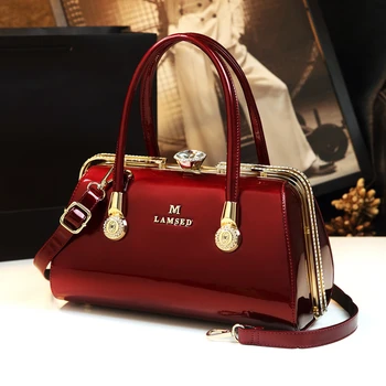 

Fashion leather handbags wild 2019 new autumn and winter middle-aged mother handbag female large-capacity shoulder diagonal bag