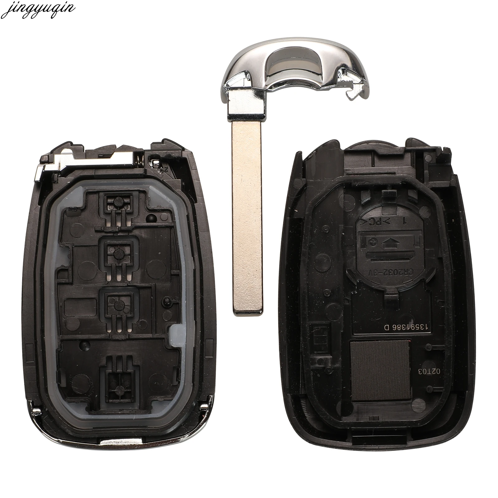 JINGYUQIN REMOTE CONTROL CAR KEY 433MHZ ID46 FOR CHEVROLET CAMARO EQUINOX CRUZE MALIBU SPARK HYQ4EA 2/4 BUTTONS SMART FOB