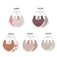 Слюнявчик с кисточками для малышей; цветочный принт; винтажный двусторонний слюнявчик для фотосъемки новорожденных; реквизит для мальчиков и девочек; бандана; костюм в деревенском стиле; Слюнявчик