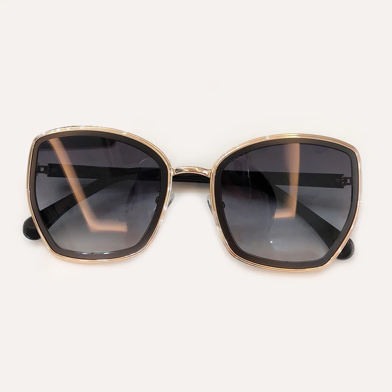 No5 Sunglasses Модные солнцезащитные очки с квадратной оправой, большие размеры, женские солнцезащитные очки высокого качества, женские очки черного цвета с защитой от уф400 лучей - Цвет линз: No5 Sunglasses