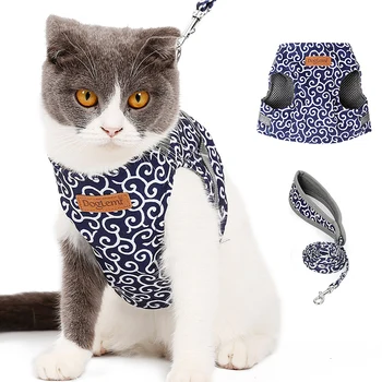 

Cat Vest Harness Leash Set Kitten Puppy Dogs Harness Leads Breathable Pet Jacket Clothes For Cat Collar Chihuahua Dropshipping