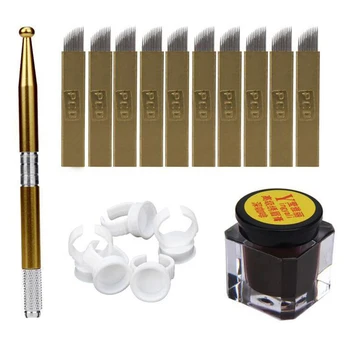 

1 set Extremely Thin blades microblading needles Permanent Makeup Eyebrow Needle Blade Microblade 3D Embroidery