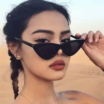 

Vintage glass Cateye Sunglasses Women Sexy Retro Small Cat Eye Sun Glasses Colorful Eyewear For Female Oculos De Sol