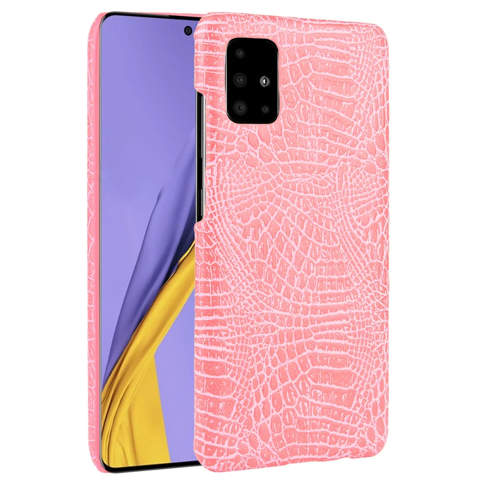 Чехол из крокодиловой кожи для Samsung Galaxy A51 2019 SM A515 жесткий защитный чехол ПК A515F/DST