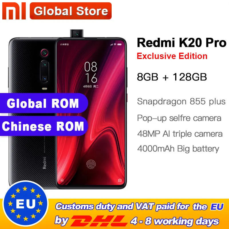 Xiaomi Redmi K20 Pro с глобальной прошивкой 128 ГБ 8 Эксклюзивное Издание мобильный телефон