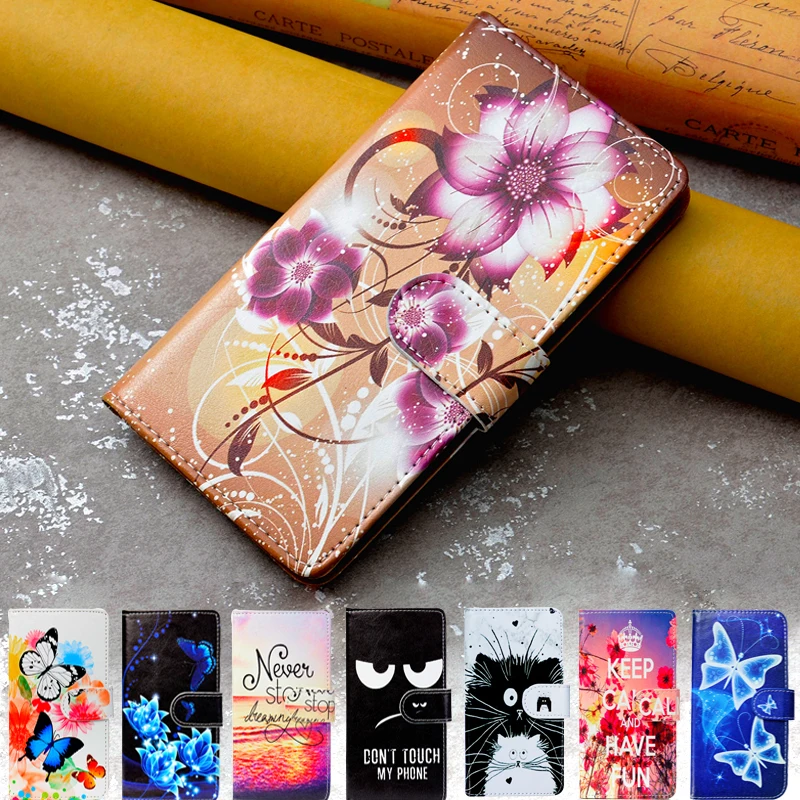 

Case For Lenovo K6 Flower Leather Wallet Fundas For Lenovo K6 Power Coque Flip Case For Lenovo K6 Note Back Cover Coque Cases