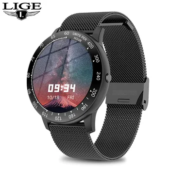 

LIGE 2020 New Full Touch Smart Watch Women men Waterproof Sport for Android/iPhone Call information smartwatch For woman mens