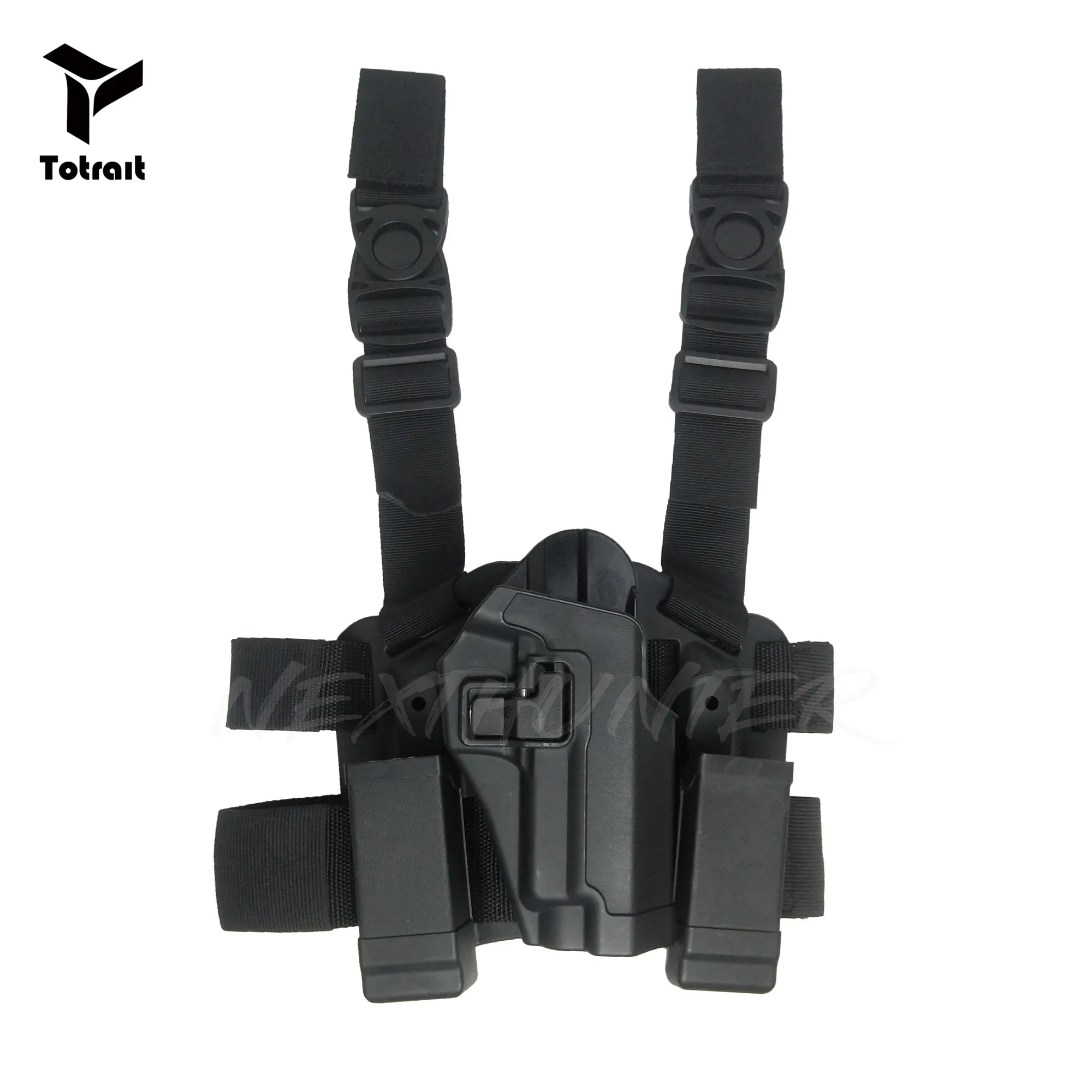 

TOtrait CQC Drop Leg Holster P226 Pistol Right Hand with Platform Magazine Pouches for Hunting Police CS Game Outdoor Sports