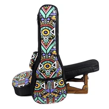 21/23/26 дюймов в этническом стиле Стиль миниатюрная гитара укулеле сумка Регулируемый двойной ремень миниатюрная гитара укулеле Сумка миниатюрная гитара укулеле гитара Запчасти аксессуары