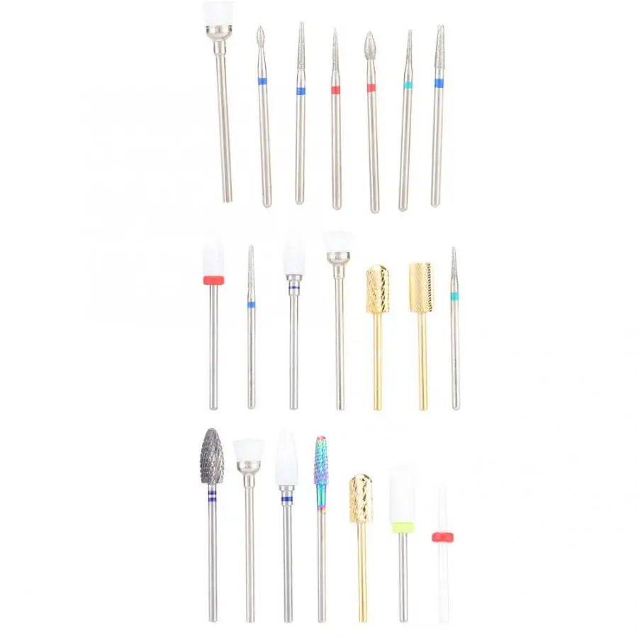 7pcs Professional Nail Art Grinding Head Dead Skin Removal Nail Sanding Polishing Head Nail Polisher Nail Grinding Head