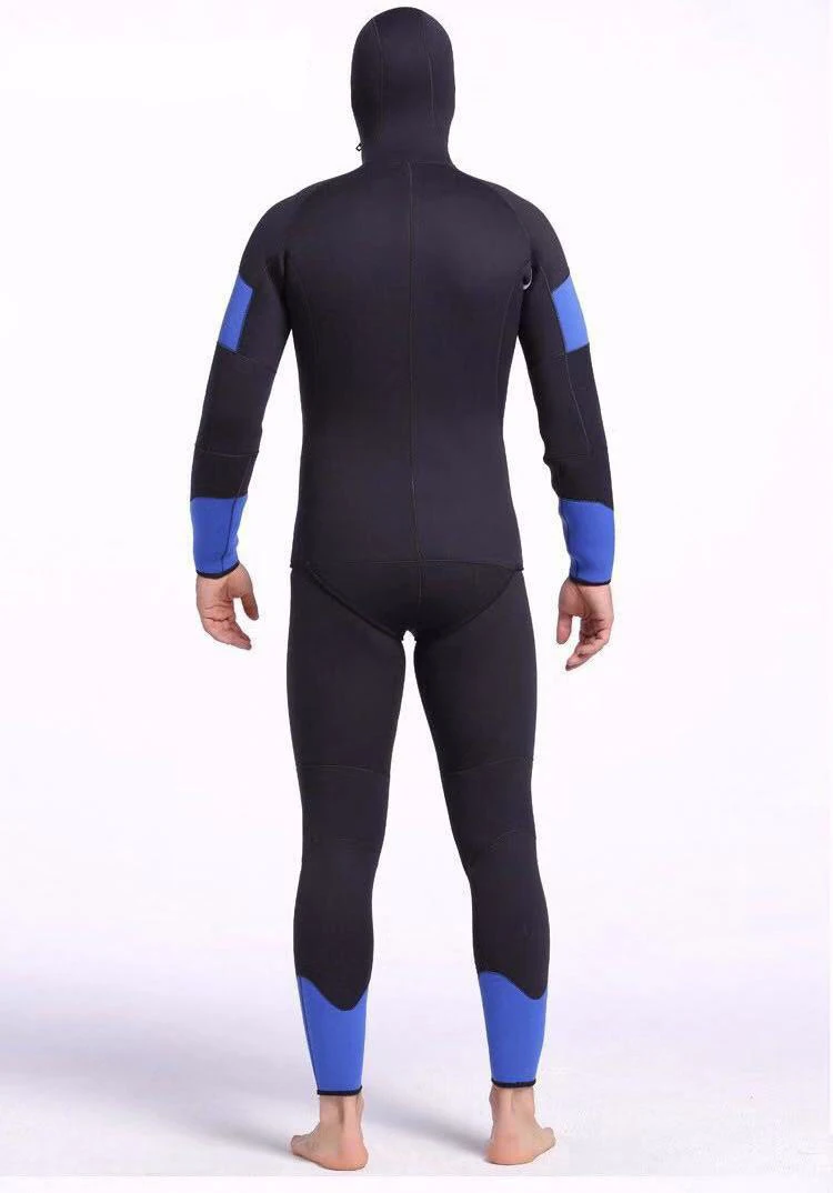 5 мм с капюшоном тела молния ремень из двух частей костюм для серфинга дайвинга Плавание Дайвинг костюм Сноркелинг изоляция