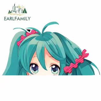 

EARLFAMILY 13cm x 7.2cm for Hatsune Miku Personality Vinyl Car Sticker Laptop Windows Motorcycle Car Assessoires Decals