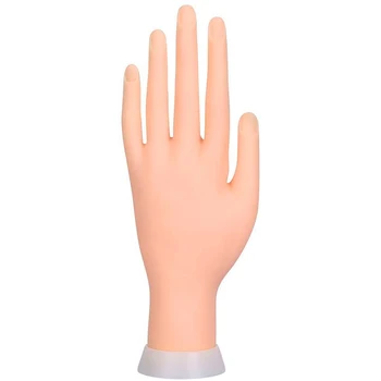 

Nail Practice Hand Model Flexible Silicone Prosthetic Nail Art Training Display Personal Salon Manicure Practice Tools