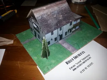 

24.5x17.6x10.3cm 3D Paper Model Imradris Villa Paper Model Sand Table Architectural Scene Handmade DIY Scale Building Model
