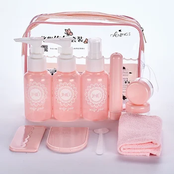 

10 pc/Set Travel Mini Makeup Cosmetic Face Cream Bottles Plastic Transparent Empty Make Up Container Travel Accessories