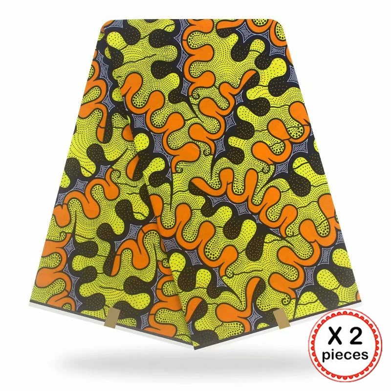 Африканская восковая ткань с принтом Хлопок Шитье Анкара африканская ткань 12 ярдов Нигерия Гана ткань для DIY свадебного платья 91612