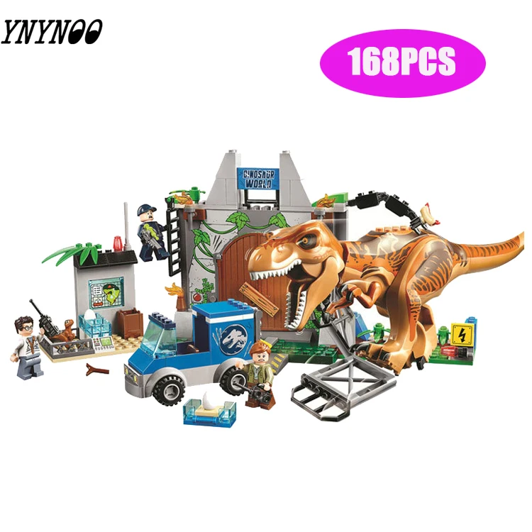 

Jurassic World 2 Dinosaurs Building Blocks Tyrannosaurus Breakout Bricks Toys Figures Gifts Compatible legoinglys Dinosaur 10758