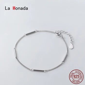 

La Monada Bracelets For Women Silver 925 Sterling Silver Fine Real Silver 925 Jewelry Bracelet Stick Chain Women's Bracelet