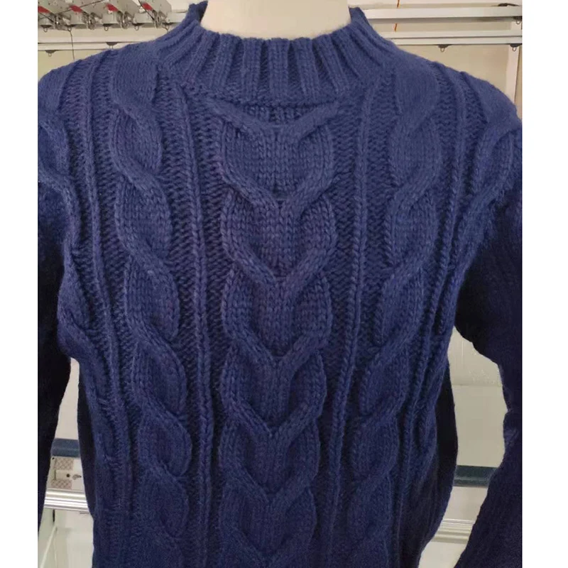 Winter Men's Pullover Sweater Casual Soft and Comfortable Pullover Sweater coat Thick warm Hand-knitted Cool Men's Sweater