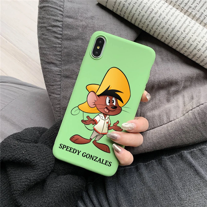 Bugs Bunny TweetyBird Даффи Дак Looney Tunes чехол для iPhone 6 7 6plus X XR XSMAX 11 роскошный цветной Мягкий силиконовый чехол для телефона