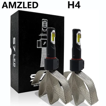 

AMZLED H4/9003/HB2 LED Car Headlight Bulbs S7 Series Dual High/Low Beam Cool White 6000K 6000LM Foglight Truck Bulb Fanless New