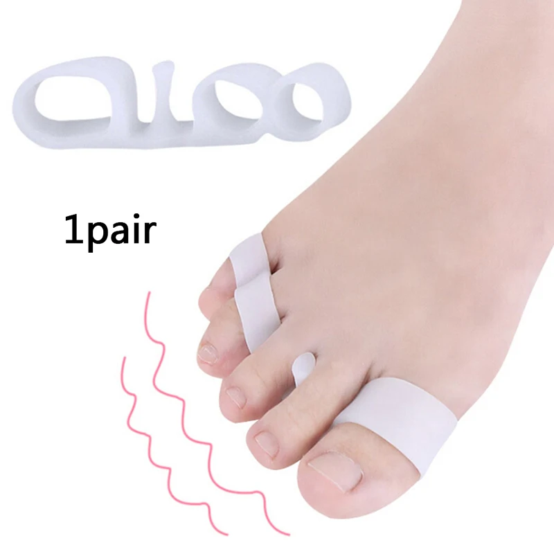 2Pcs/1pair Toe Separator Bunion Adjuster Pedicure Corrector Foot Care Bone Thumb Protector Silicone Orthotic Device | Красота и