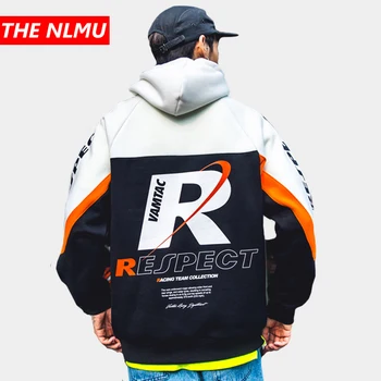 

Color Block Patchwork Hoodies Sweatshirts Men Women Harajuku Hooded Pullover 2019 Streetwear Fashion Hip Hop Tops Male WG700