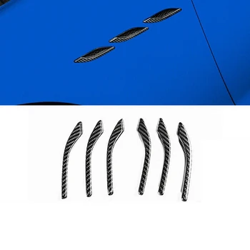 

beler 6pcs ABS Carbon Fiber Style Side Wing Air Vent Intake Inlet Flow Fender Cover Trim Grill fit for Maserati Ghibli 2014-2018