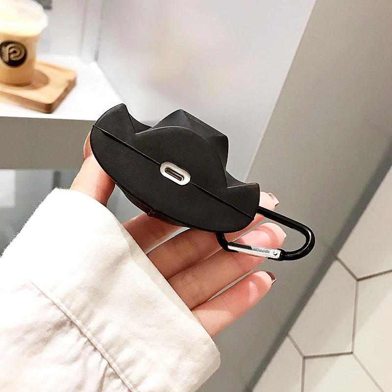 3D крутой силиконовый чехол для Apple Airpods 1 2 сумка Bluetooth Наушники Аксессуары Защитная зарядная Коробка Чехол с анти утерянным крючком